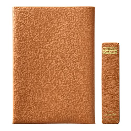 Amazon.co.jp: コンサイス ブックカバー 皮革調 No.1 文庫 キャメル